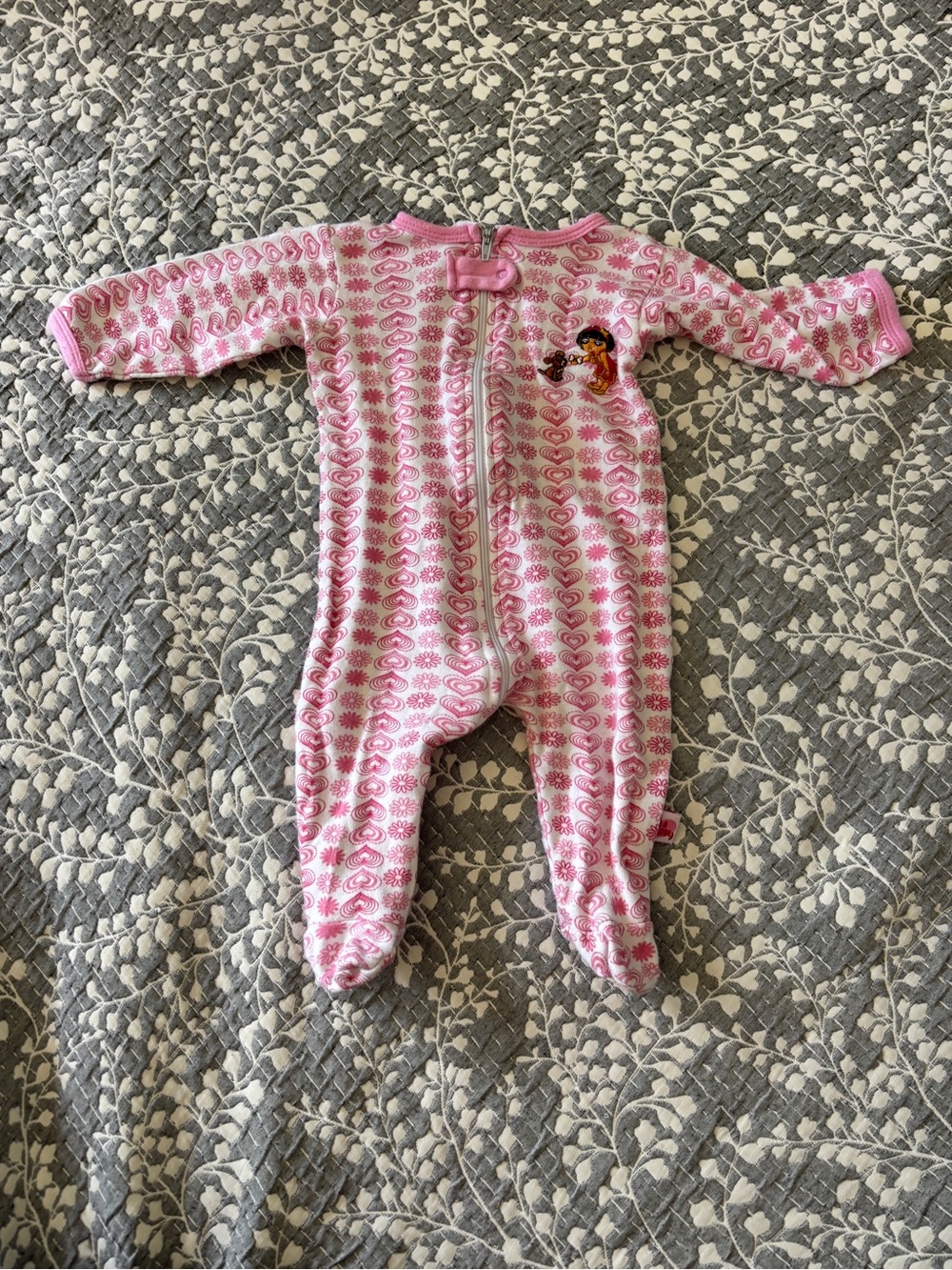 2011 Dora the Explorer and Puppy footed sleeper - 0-6 months